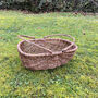 Medium And Large Willow Wicker Garden Trug Basket Set, thumbnail 6 of 7