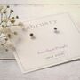 October Dainty Birthstone Sterling Silver Studs, thumbnail 7 of 12