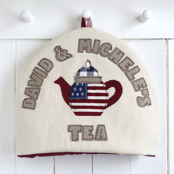 Personalised American Flag Tea Cosy Gift, 3 of 11