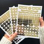 236 Foiled Planner Stickers Pack Of Three Sheets, thumbnail 1 of 6