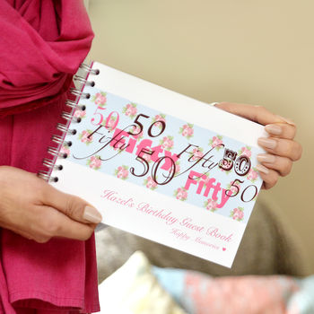 Personalised 50th Birthday Guest Book, 10 of 10