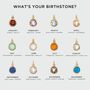 Bilbao Birthstone Gold Plated Necklace, thumbnail 2 of 5