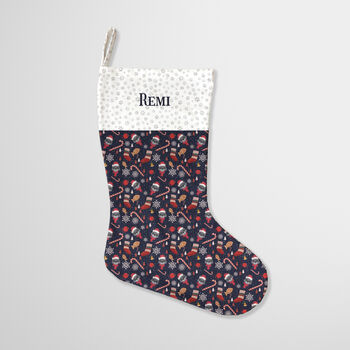 Personalised Grey Cat Christmas Stocking, 2 of 4