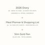 2026 Diary, Meal Planner And Pen: Stationery Gift Bundle, thumbnail 2 of 12