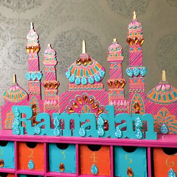 Personalised Sunset Ramadan Countdown Mosque Calendar, 2 of 2