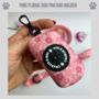 Pink Floral Dog Poo Bag Holder, thumbnail 1 of 5