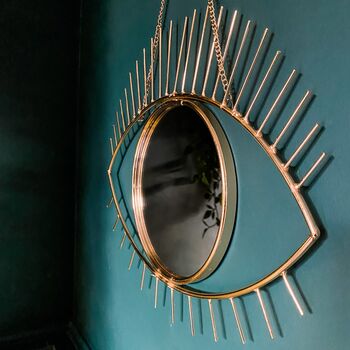 Eye Gold Metal Chain Mirror, 3 of 4