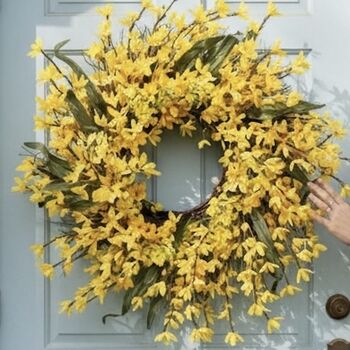 Vibrant Yellow Bloom Spring Wreath, 5 of 7