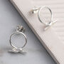 Sterling Silver Circle Knot Studs, thumbnail 3 of 4