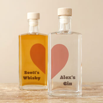 Personalised Pair Of 20cl Heart Couples' Spirits, 6 of 9
