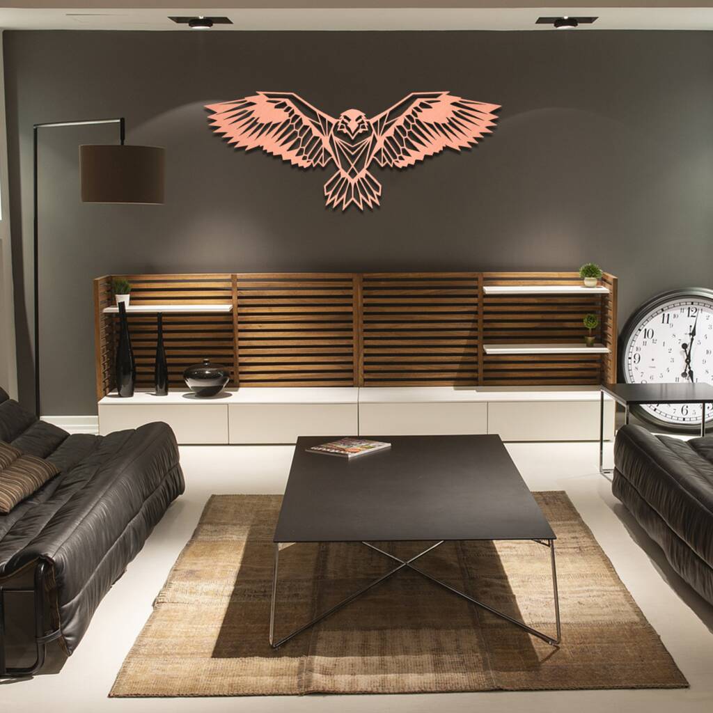 Wooden Geometric Eagle Wall Art Home Wall Decor By Duke Craft