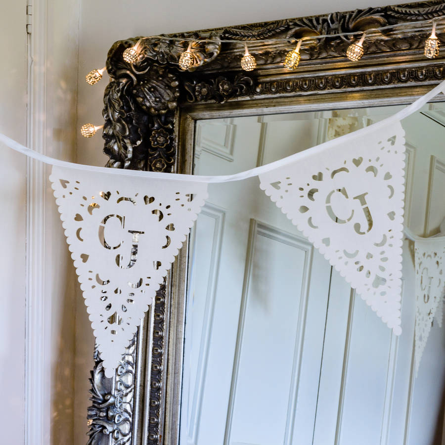 Personalised Monogram Wedding Bunting By Baloolah Bunting