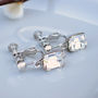 Vintage Inspired Crystal Clip On Earrings, thumbnail 2 of 5