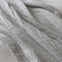 Silver Soft Linen Jacquard Throw, thumbnail 1 of 3