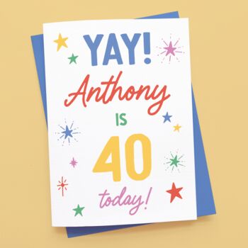 Personalised Age Yay Birthday Card, 3 of 9