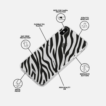 Zebra Print Phone Case For iPhone, 2 of 9