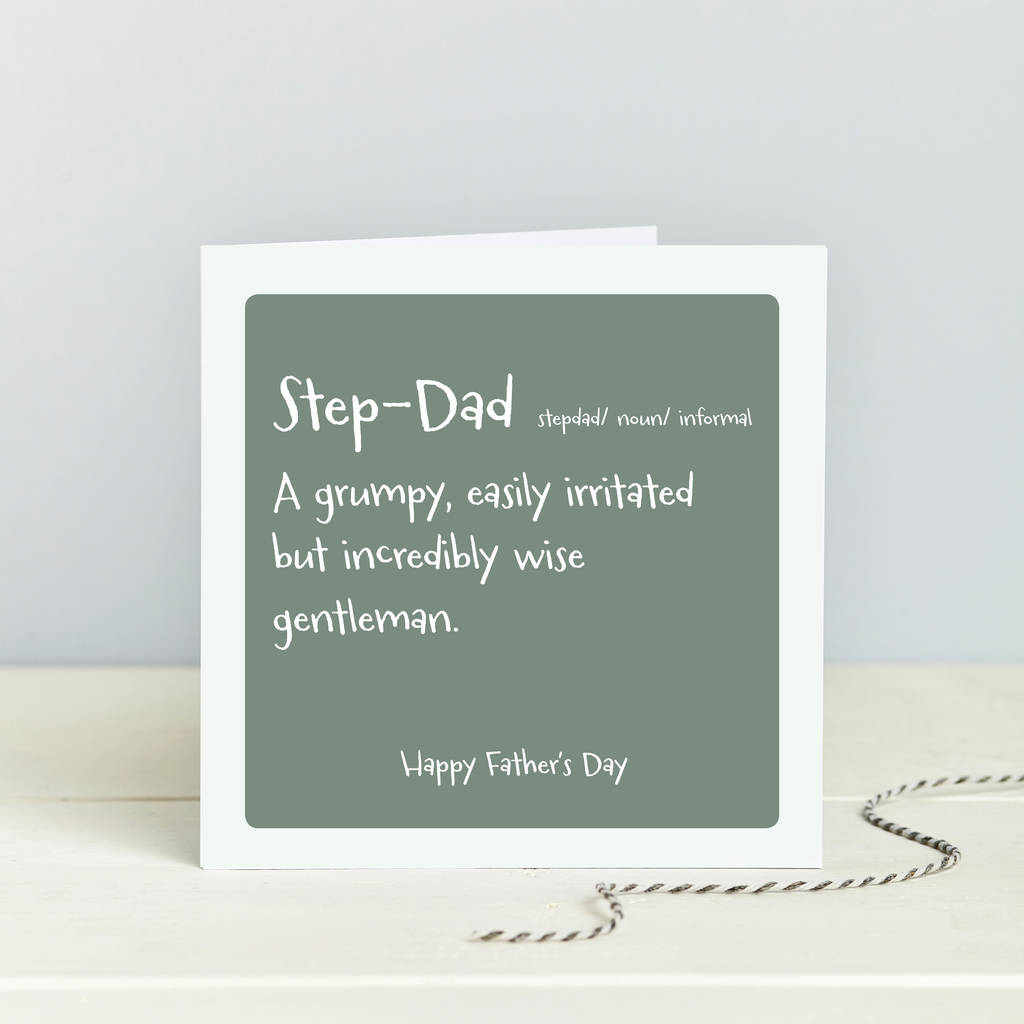 Step Dad Father's Day Grumpy Card