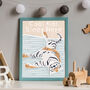 Custom Boys Girls Name Tiger Print For Nursery Newborn Gift, thumbnail 3 of 7