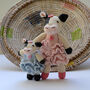 Hand Knitted Cow Soft Toy In Flamenco Dress, thumbnail 1 of 3