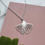 Minimal Gingko Leaf Necklace Gold And Silver Plated, thumbnail 2 of 5