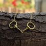 Personalised Snaffle Bit Necklace, Silver Or Gold, thumbnail 4 of 12