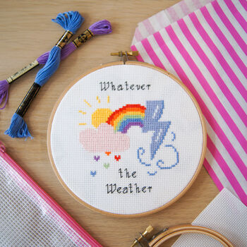 'Whatever The Weather' Cross Stitch Kit, 2 of 7