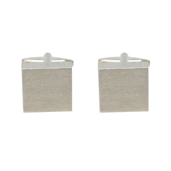 Personalised Silver Square Cufflinks And Gift Box, 3 of 4