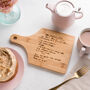 Personalised Handwriting Recipe Chopping Board For Her, thumbnail 1 of 3