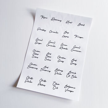 Small Round White Script Waterproof Personalised Labels, 5 of 10