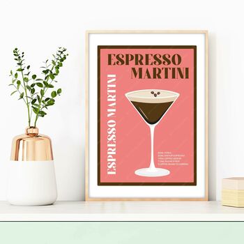 Espresso Martini Cocktail Poster, 2 of 9