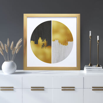 Gold And Grey Abstract Artwork, 3 of 5