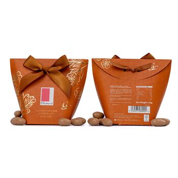 Salted Caramel Chocolate Almonds In Bow Box, 130g, 2 of 2