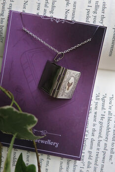 Dragon Book Locket Pendant Necklace Gold And Silver, 3 of 6
