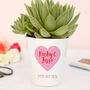 Pink Heart Personalised Wedding Planter, thumbnail 1 of 2