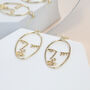 Silver And Gold Plated Abstract Drop Earrings, thumbnail 1 of 8