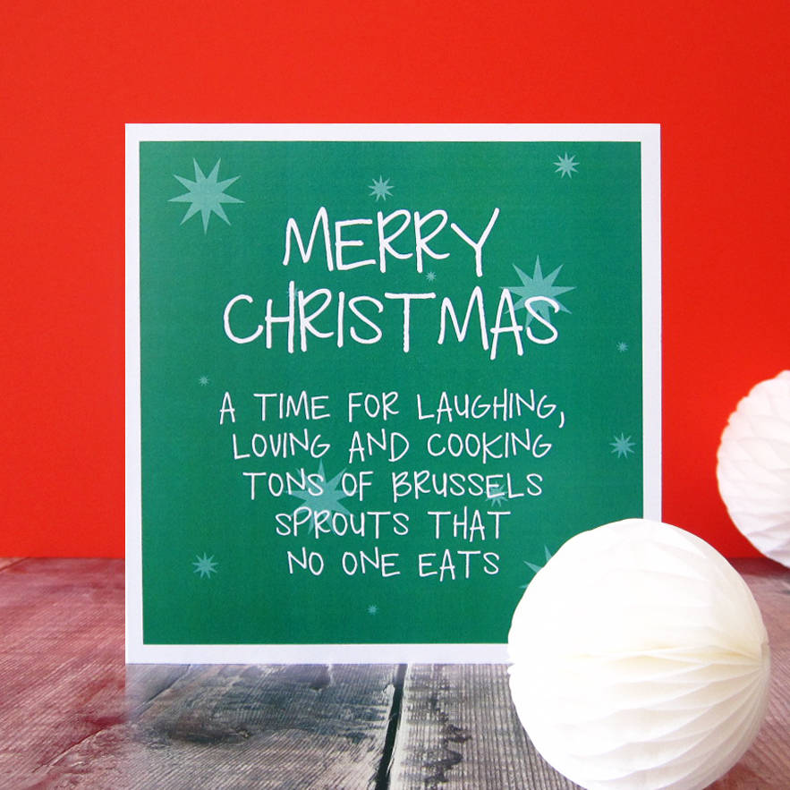 brussel sprouts nobody eats christmas card by mrs l cards