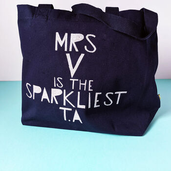 Personalised Super Sparkly Teacher Bag, 5 of 12