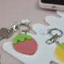 Fruit Keyring With Lemon, Strawberry Or Peach Charm, thumbnail 9 of 9