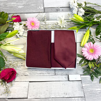 Wine Wedding Tie Set, 5 of 10