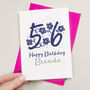 Personalised Cute Flower Age Birthday Card, thumbnail 2 of 3