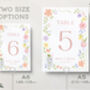 Whimsical Wildflower Wedding Table Numbers, thumbnail 4 of 4