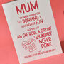 Laundry Never Done Funny Mother's Day Card, thumbnail 2 of 4