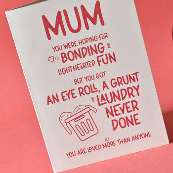 Laundry Never Done Funny Mother's Day Card, 2 of 4