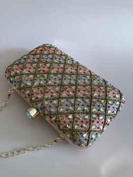 Handcrafted Pink Sequin Clutch Bag, 2 of 8