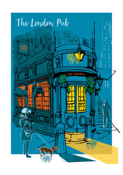 London Pub Greetings Card, 2 of 2