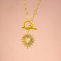 Sunburst Heart T Bar Necklace, thumbnail 6 of 10