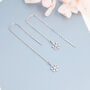 Sterling Silver Snowflake Threader Earrings, thumbnail 1 of 12