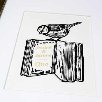 Personalised 'Paper' First Wedding Anniversary Print, 2 of 10