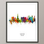 Exeter Skyline Portrait Print And Box Canvas, thumbnail 3 of 5