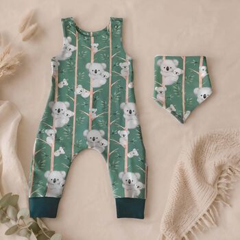 New Baby Koala Dungarees Gift Set Australia, 5 of 8